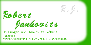 robert jankovits business card